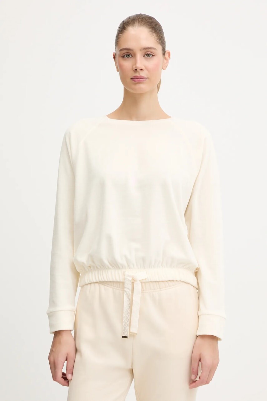 Mikina BOSS béžová farba, jednofarebná, 50550724