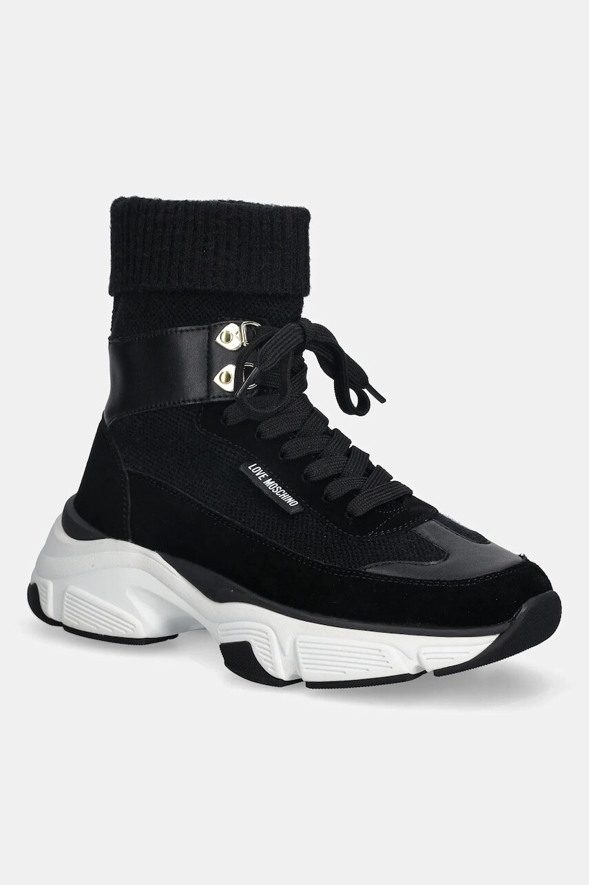 Tenisky Love Moschino čierna farba, JA15366G0NIY600A