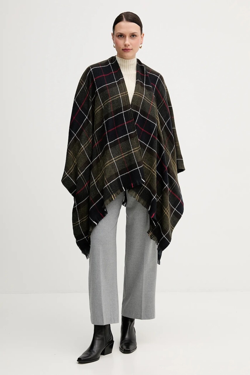 Pončo Barbour zelená farba, LSC0184