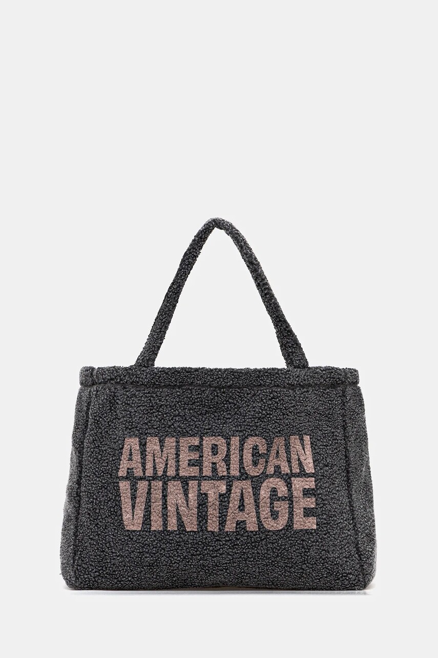 Kabelka American Vintage šedá farba, HOK26A