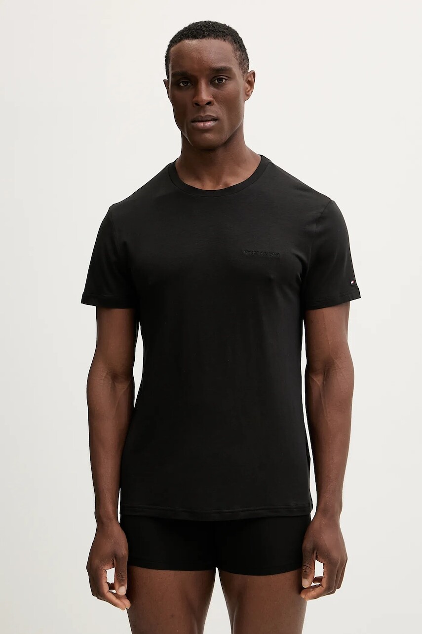 Pyžamo Tommy Hilfiger pánske, čierna farba, jednofarebné, UM0UM03632