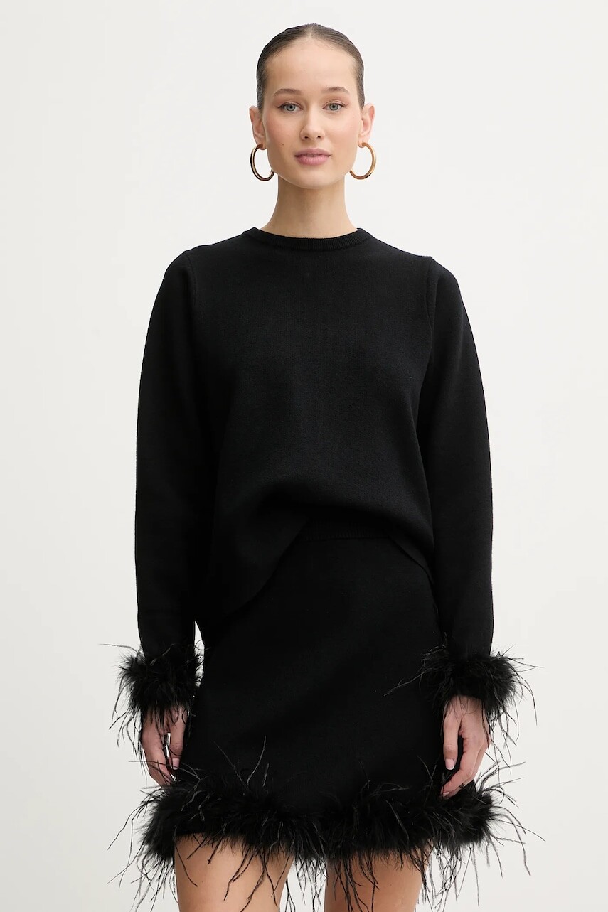 Sveter Never Fully Dressed čierna farba, NFDKN755