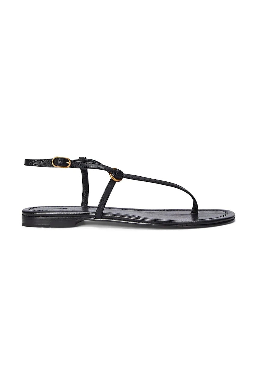 Kožené sandále Polo Ralph Lauren Plo Rng Br Sandal čierna farba, 818932586002