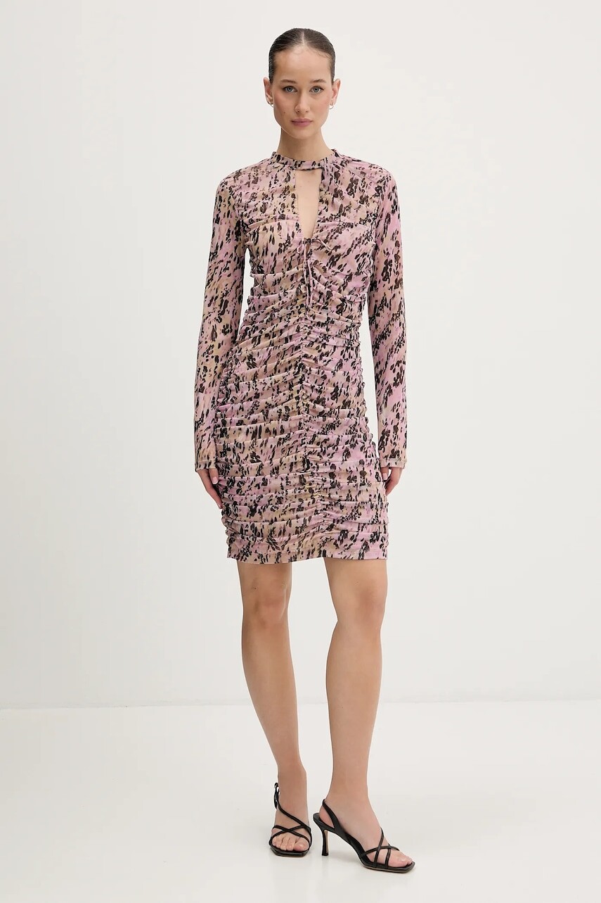 Šaty Karl Lagerfeld Jeans ružová farba, mini, priliehavé, B1W13046