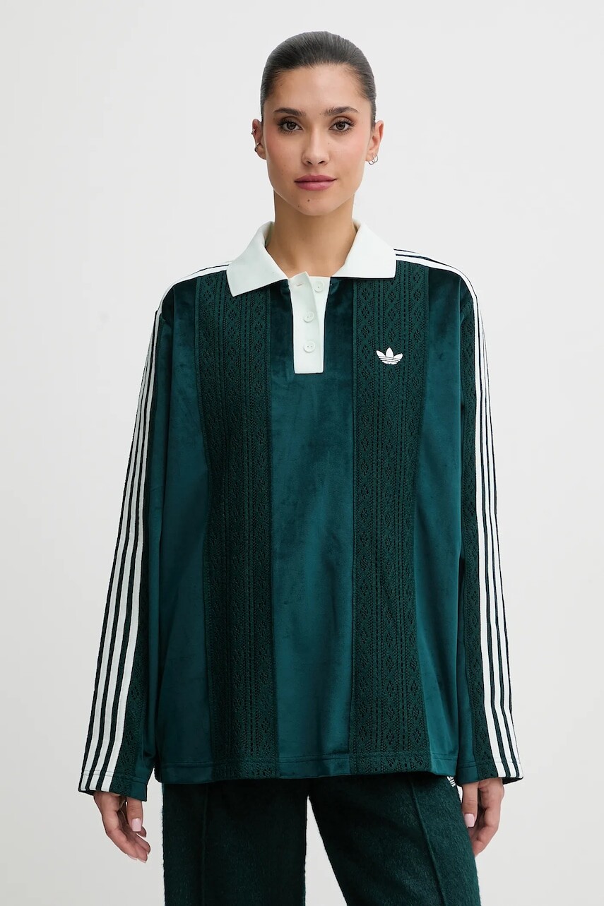 Tričko s dlhým rukávom adidas Originals zelená farba, KS7796