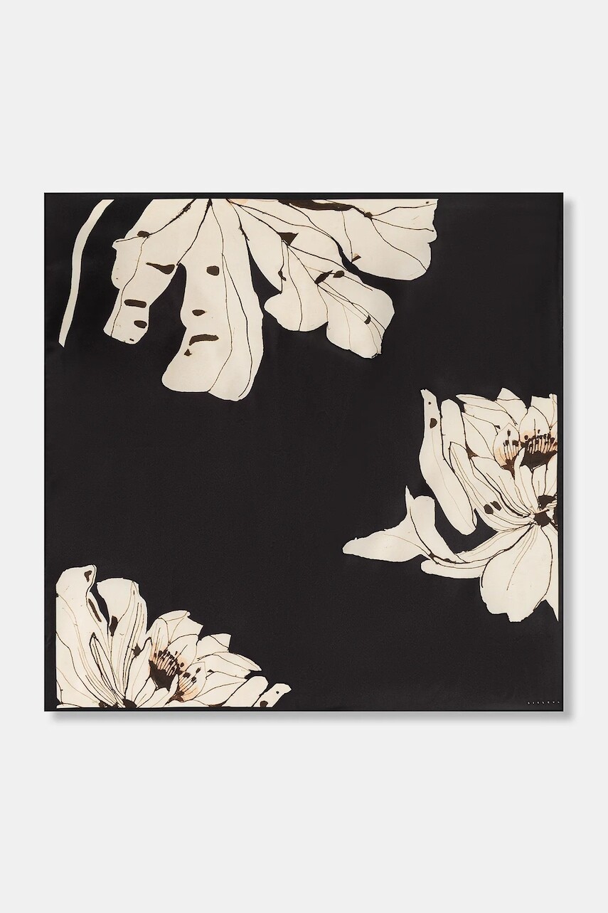 Šatka Sisley čierna farba, vzorovaná, 6TUUW51TF