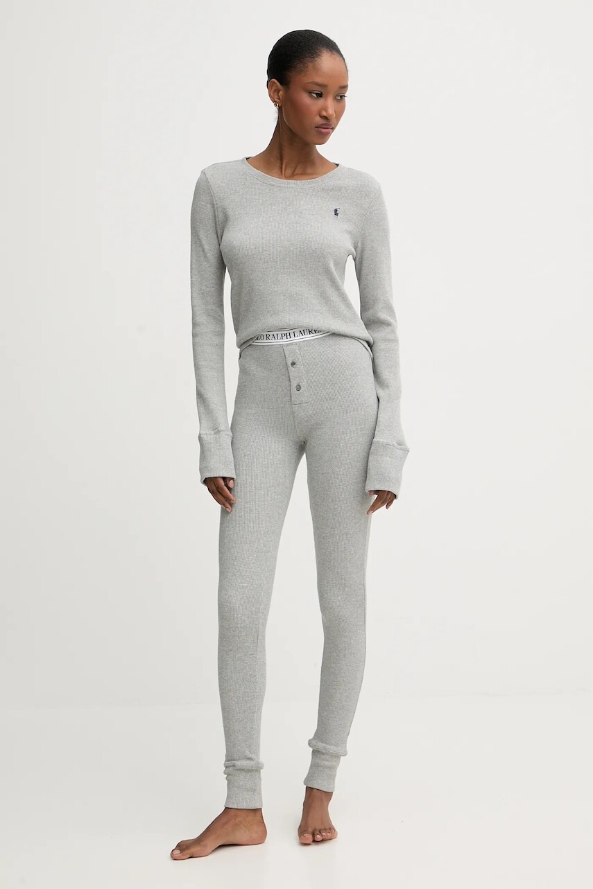 Pyžamo Polo Ralph Lauren dámske, šedá farba, 4P0660