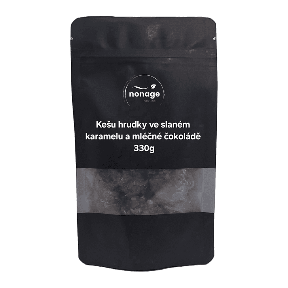 NONAGE Kešu hrudky slaný karamel v mliečnej čokoláde 330 g