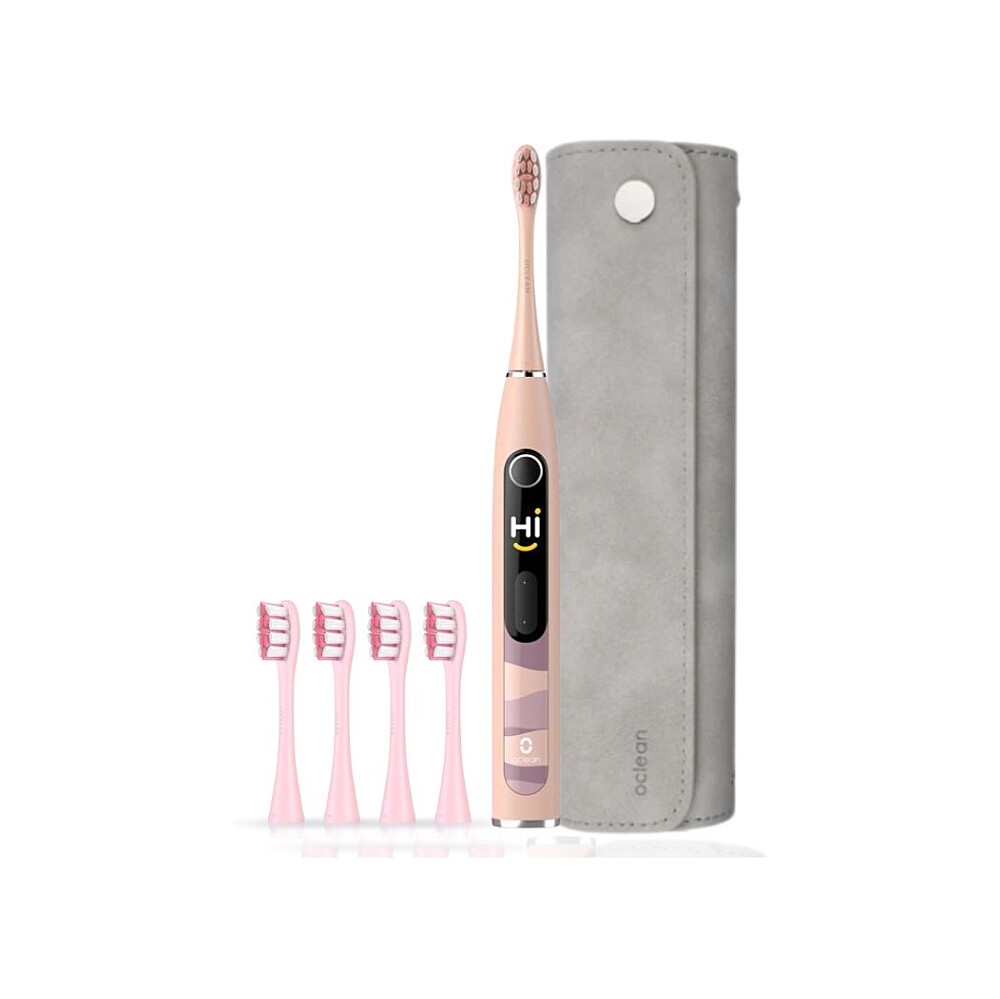 OCLEAN Sada sonická kefka X10 ružová 4x hlavica P3 ružové a puzdro
