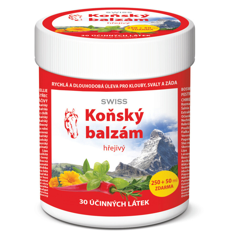 SWISS Konský balzam Hrejivý 250+50 ml
