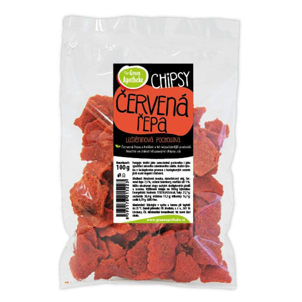 GREEN APOTHEKE Strukovinové chipsy s červenou repou 100 g