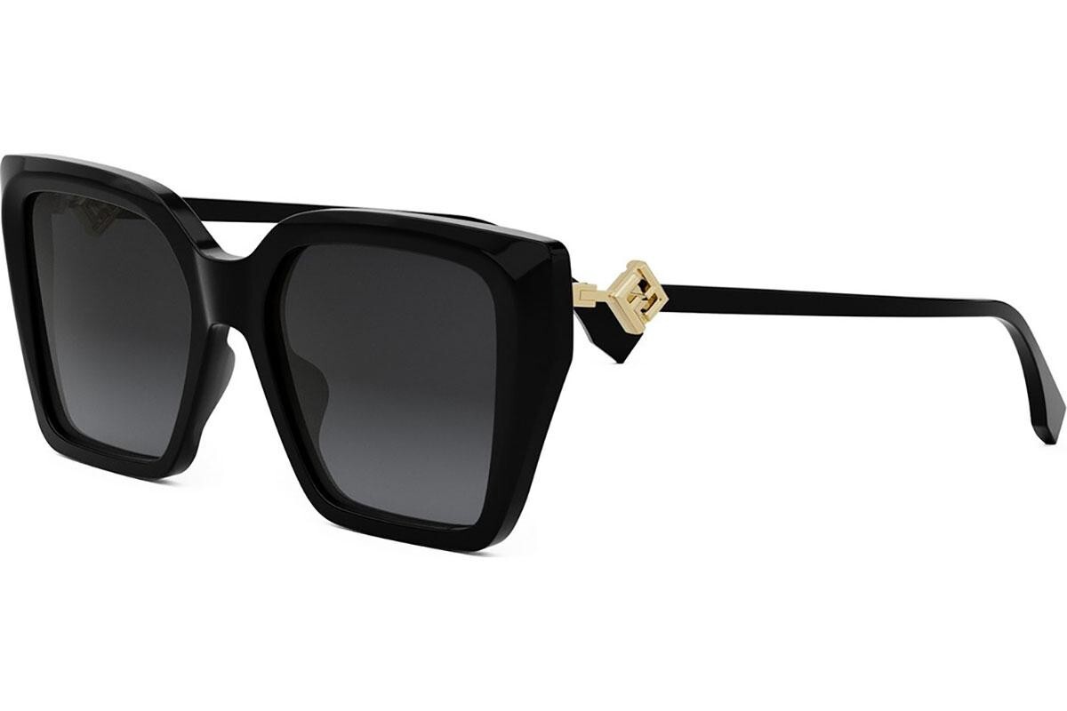 FENDI Diamonds Black Square Sunglasses - ONE SIZE (54)