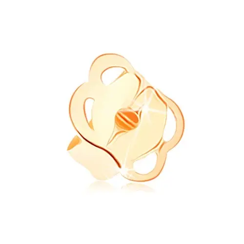 Náhradné brzdítko na náušnice v žltom 9K zlate, drobné výrezy