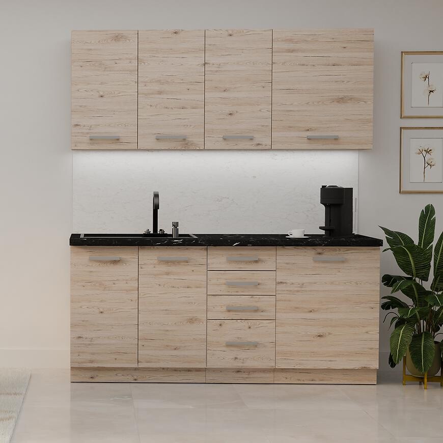 Kuchynská linka Bordeaux 180 cm bez pracovnej dosky