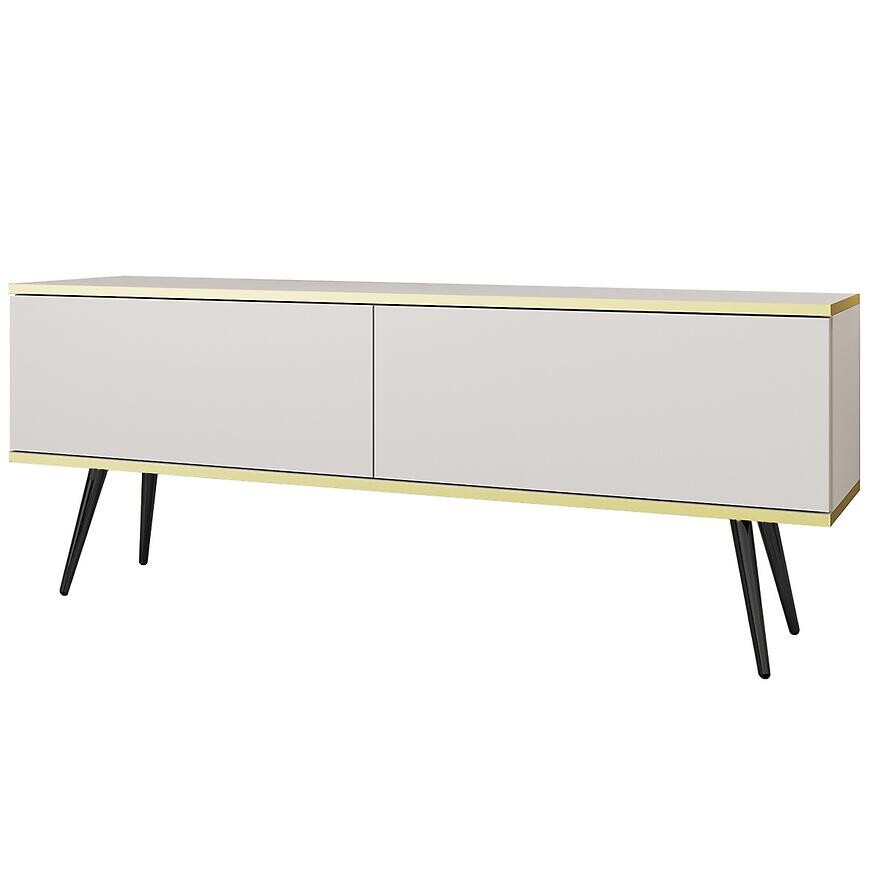 TV stolík Oro 135 Biela+ Čierne nohy