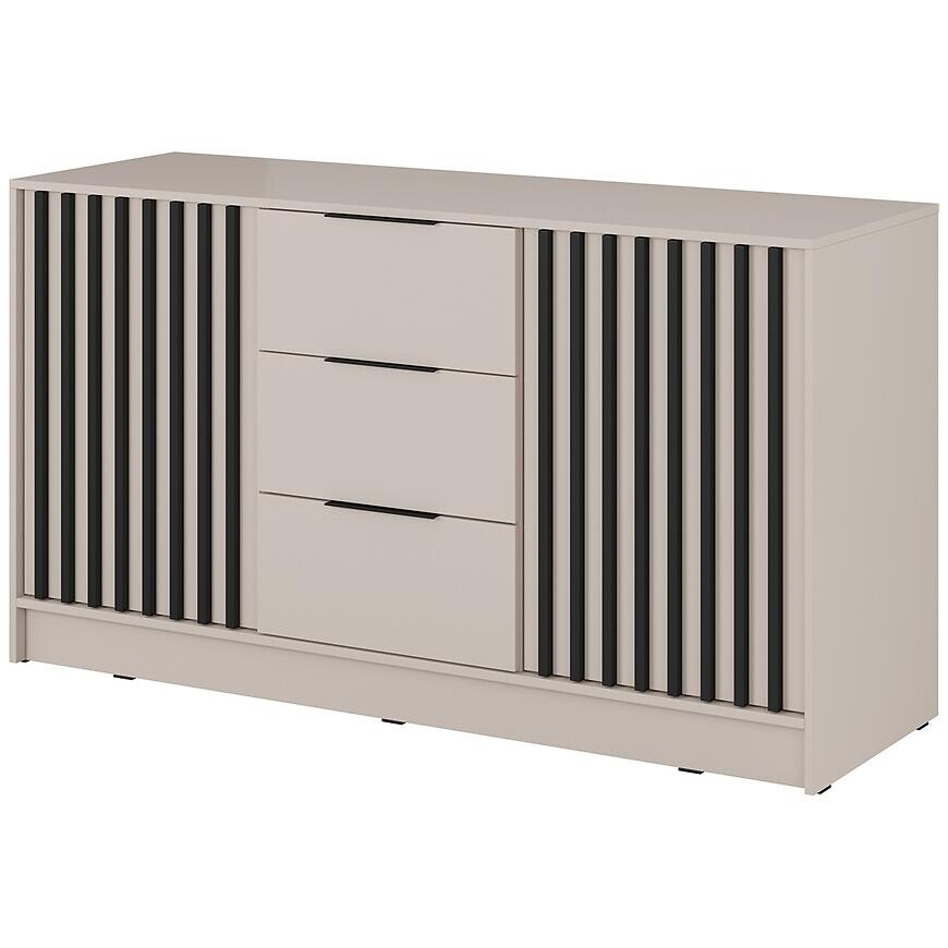 Komoda Nelly 3D Kašmír/čierny pop