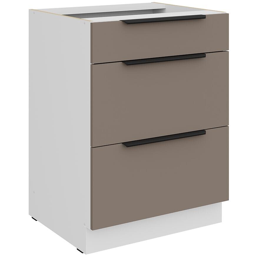 Kuchynská skrinka Aria-Ta/Wh Anti Fingerprint 60d 3s Bb