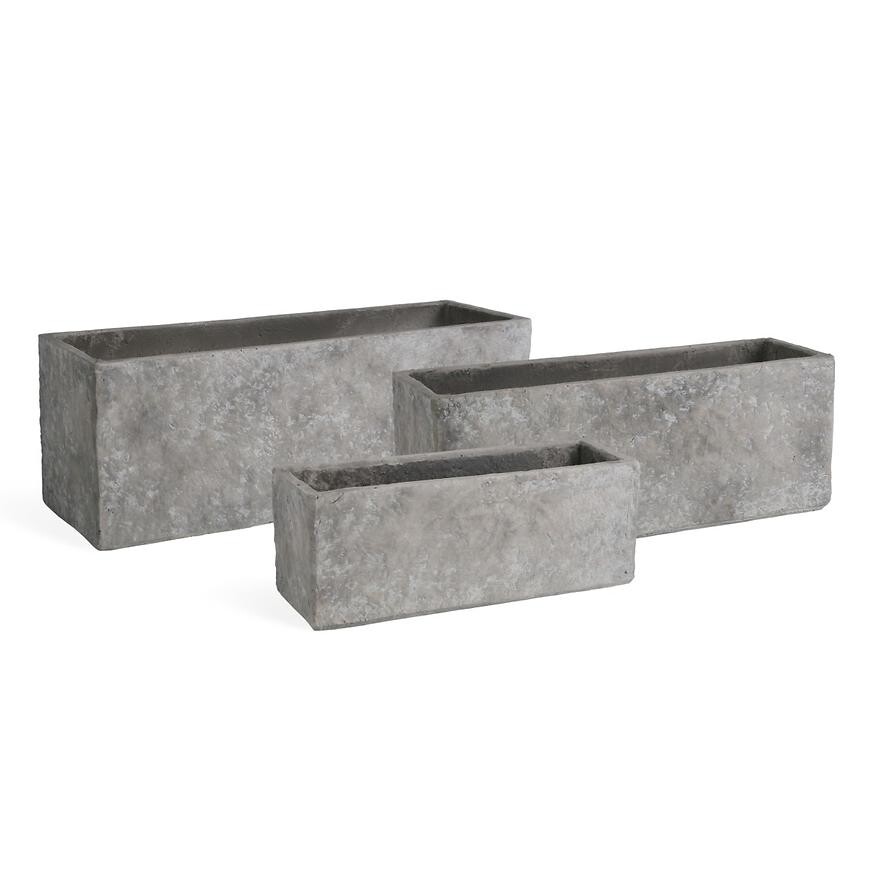 Kvetináč 101810 sivý 43x14x16h cm