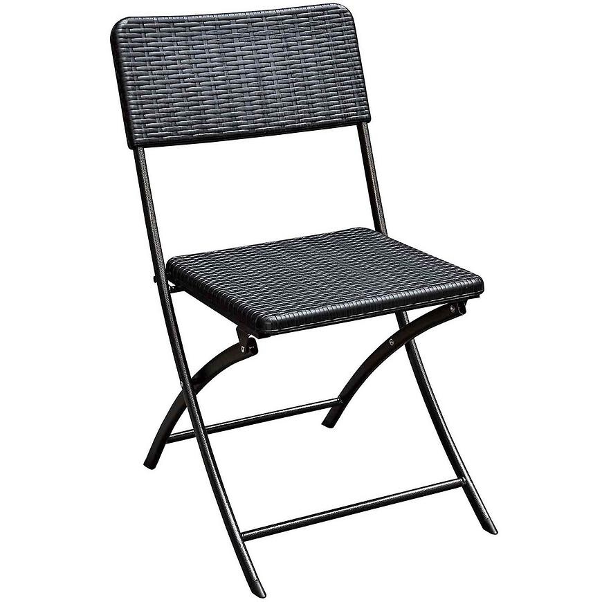 Plastová stolička skladacia čierna