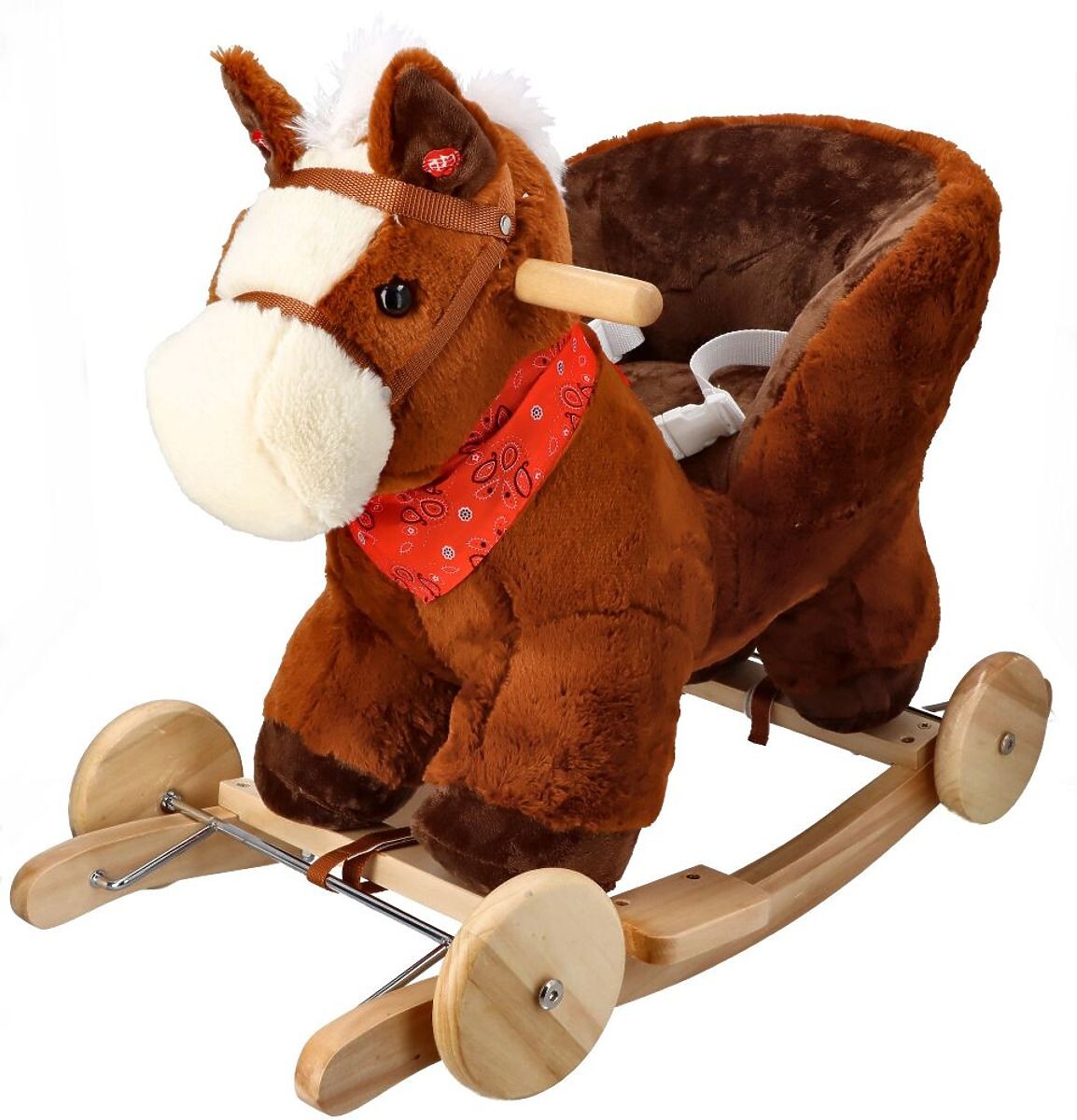 Hojdací koník s kresielkom a kolieskami