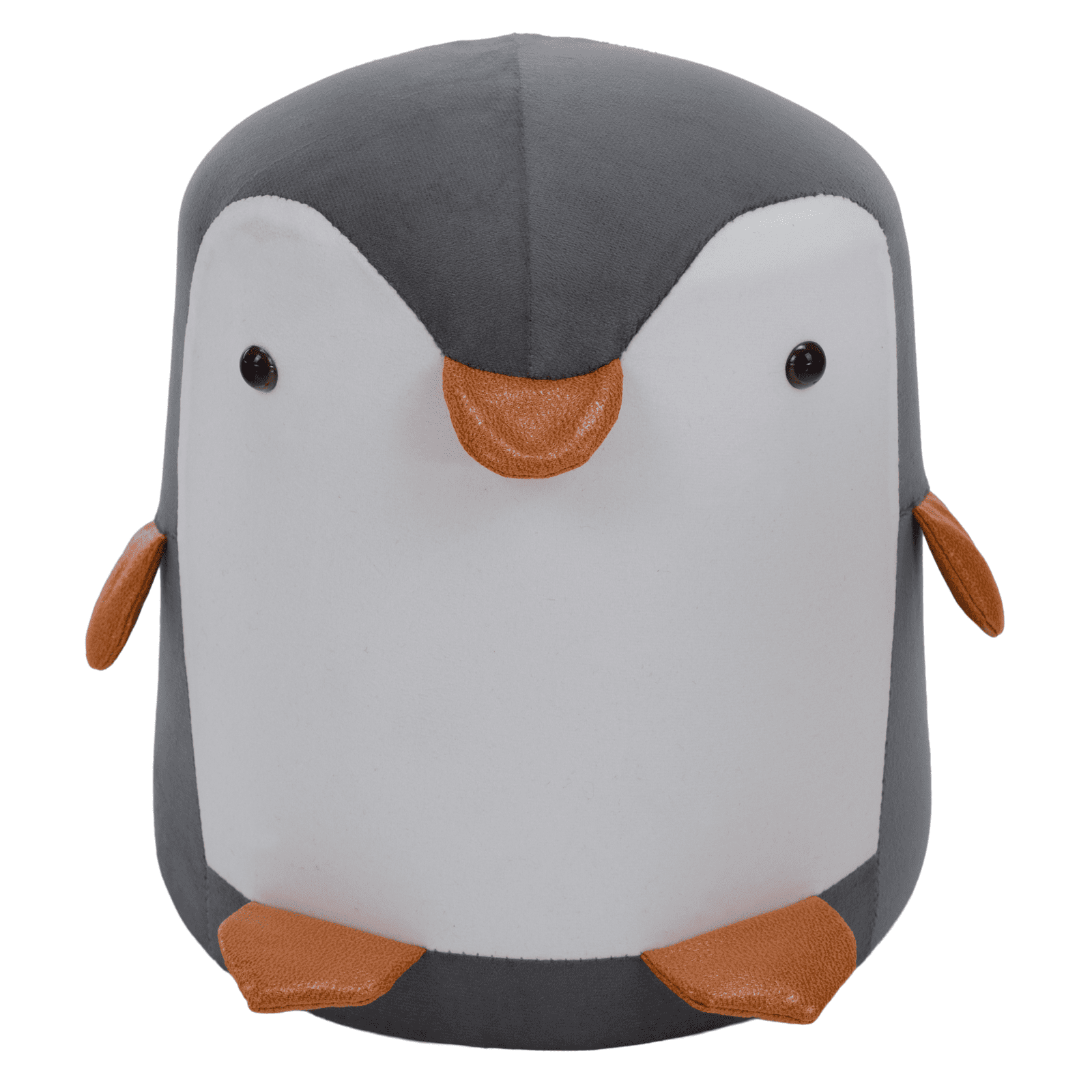 Taburet v tvare tučniaka, sivá/biela, RAINO