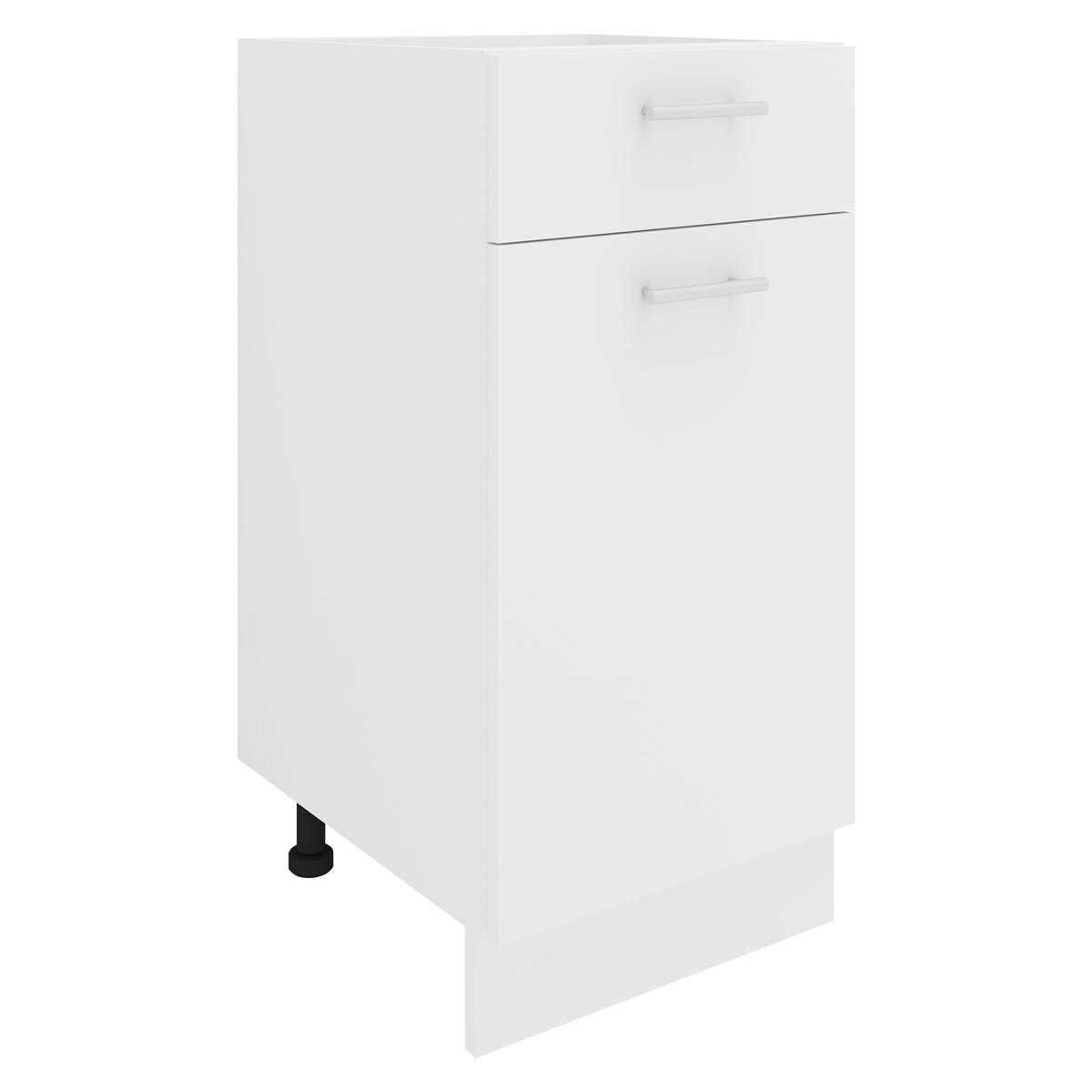 Dolná kuchynská skrinka Esilo, 40 cm, 1 dvierka a 1 zásuvka, biela