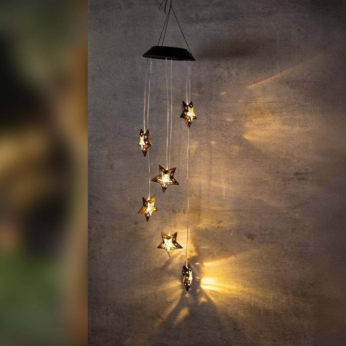 LED solárna závesná dekorácia hviezdny tanec