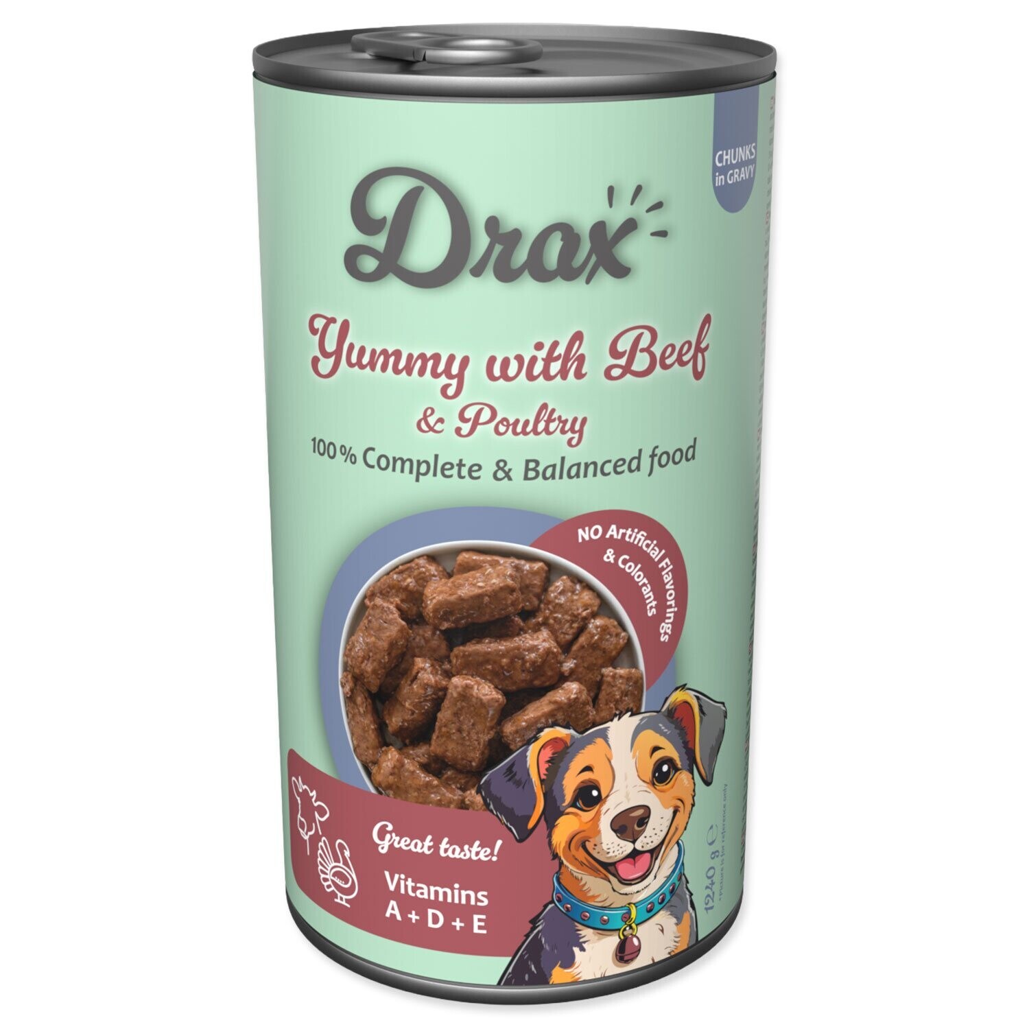 Drax Adult Dog s hovädzím a kuracím 1240 g