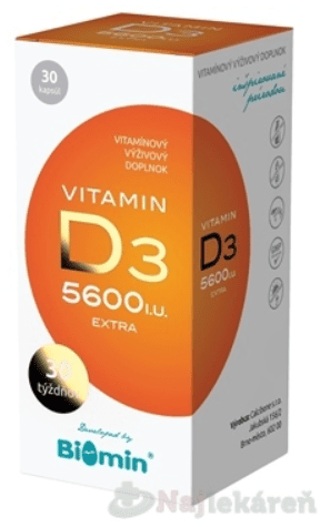 CALCIBONE Vitamin D3 EXTRA 5600 I.U. by BIOMIN 30ks