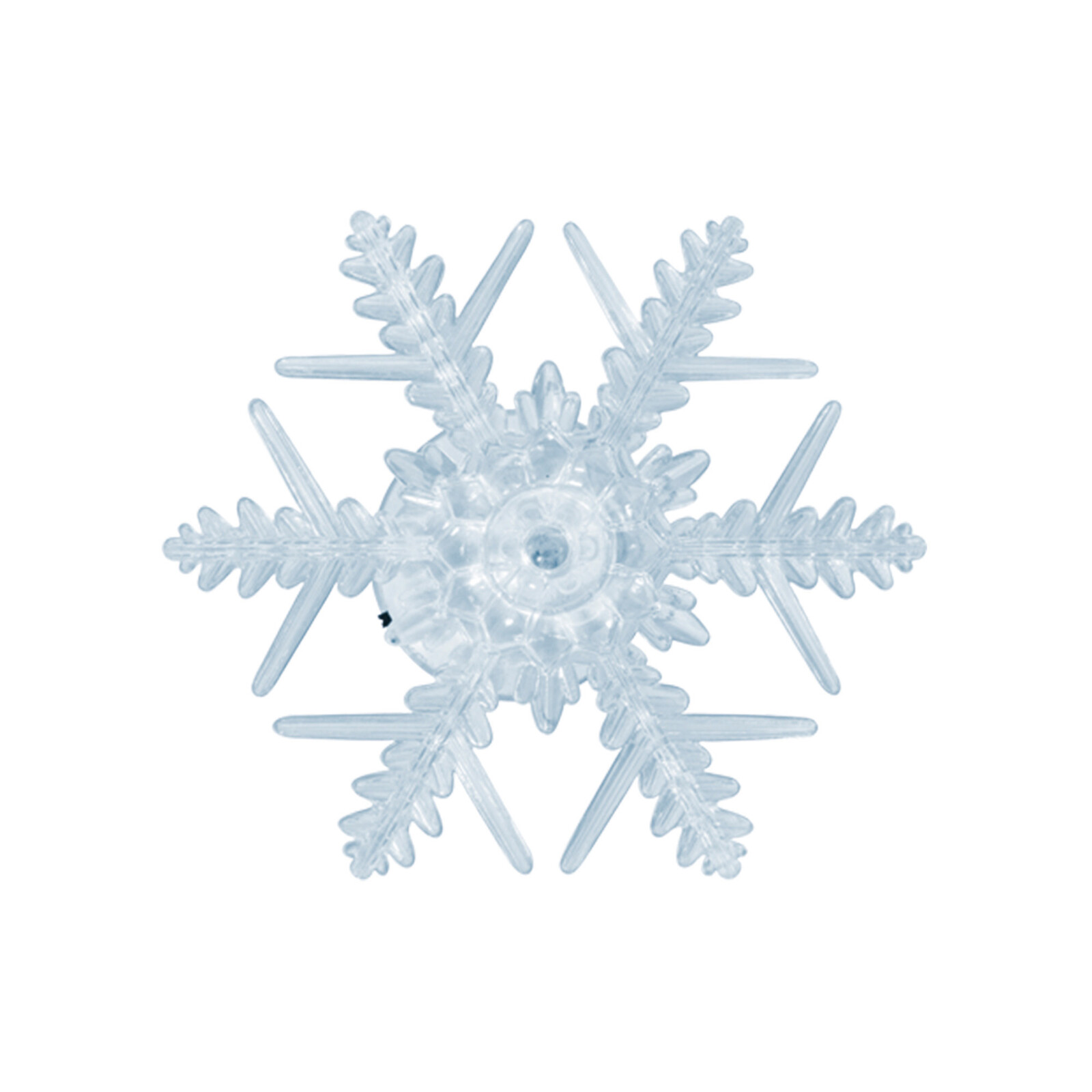 LED dekorácia do okna, snehová vločka, s prísavkou, 3V, studená biela