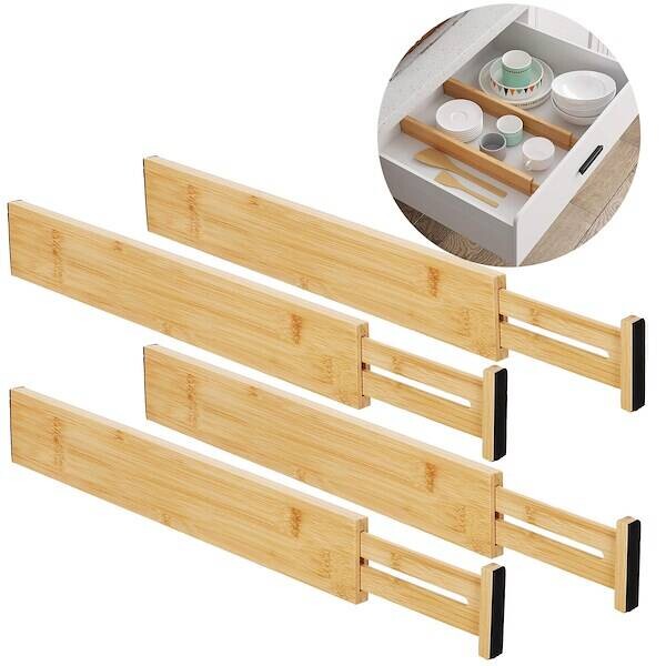 Bambusové rozdeľovače zásuviek - 4 ks