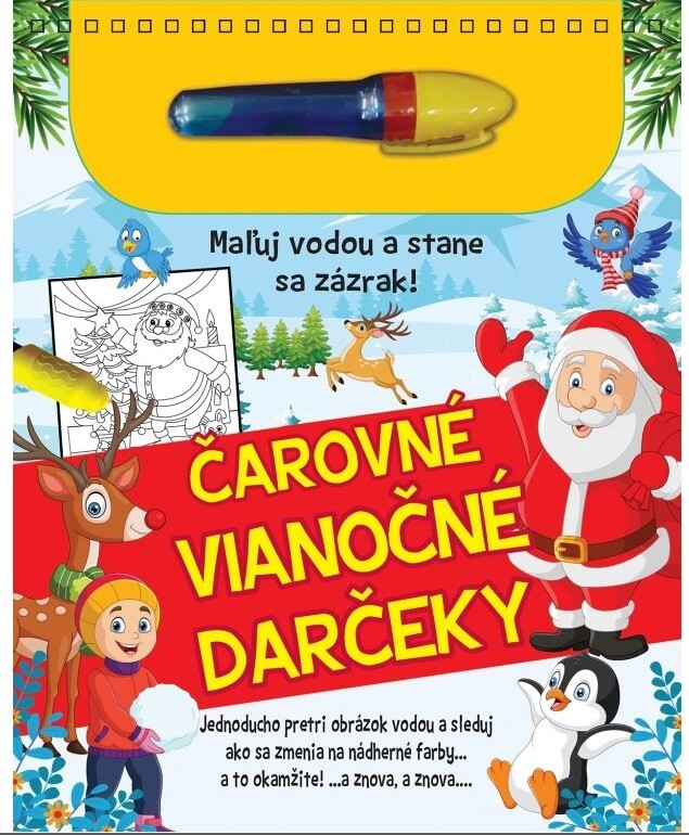 Čarovné vianočné darčeky,maľuj vodou