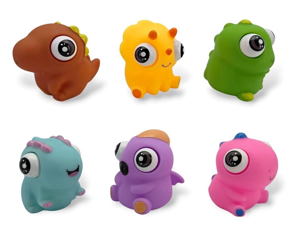 Dino s očami stláčací 7cm - náhodná