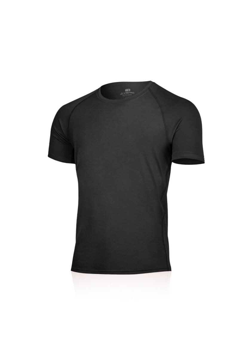 Lasting Quido 9090 čierne pánske vlnené merino triko Veľkosť: L 8595067802060