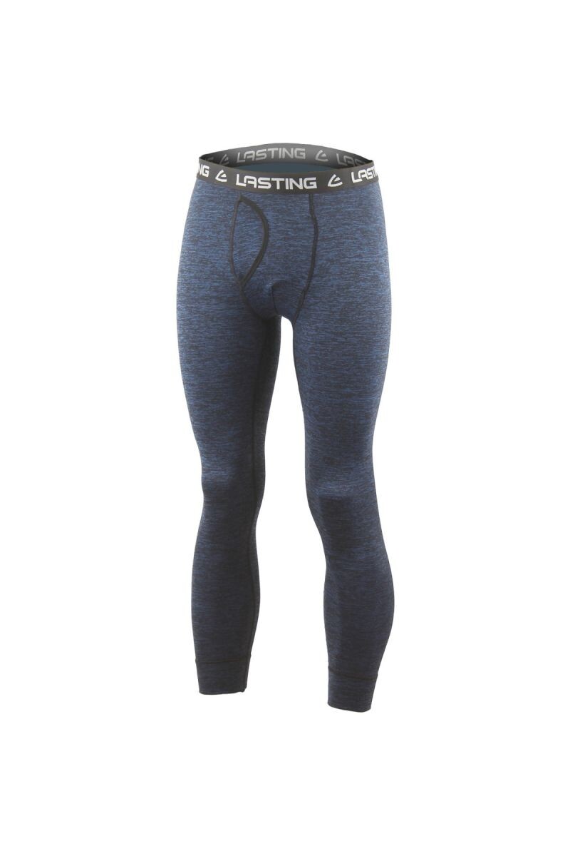 Lasting WRAK 3159 modrý melír vlnené merino spodky Veľkosť: L 8595067873817