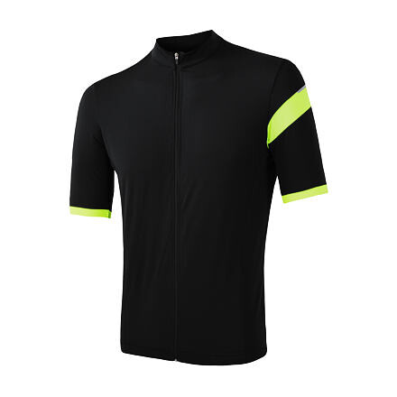 SENSOR CYKLO CLASSIC pánsky dres kr.rukáv celozip čierna / reflex žltá Veľkosť: L 8592837059457