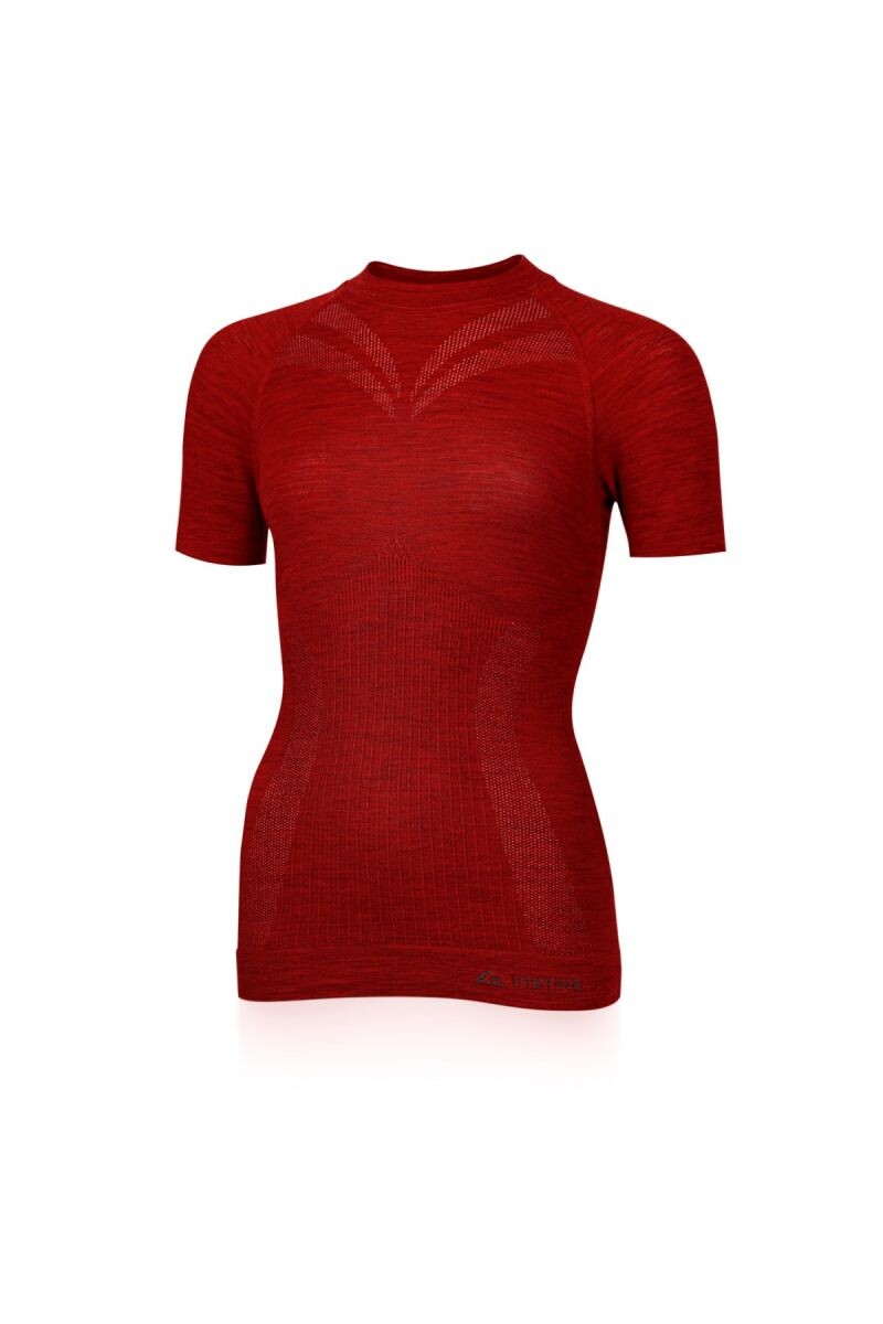 Lasting dámske merino tričko MALBA 3160 červené Veľkosť: S/M 8596445035742