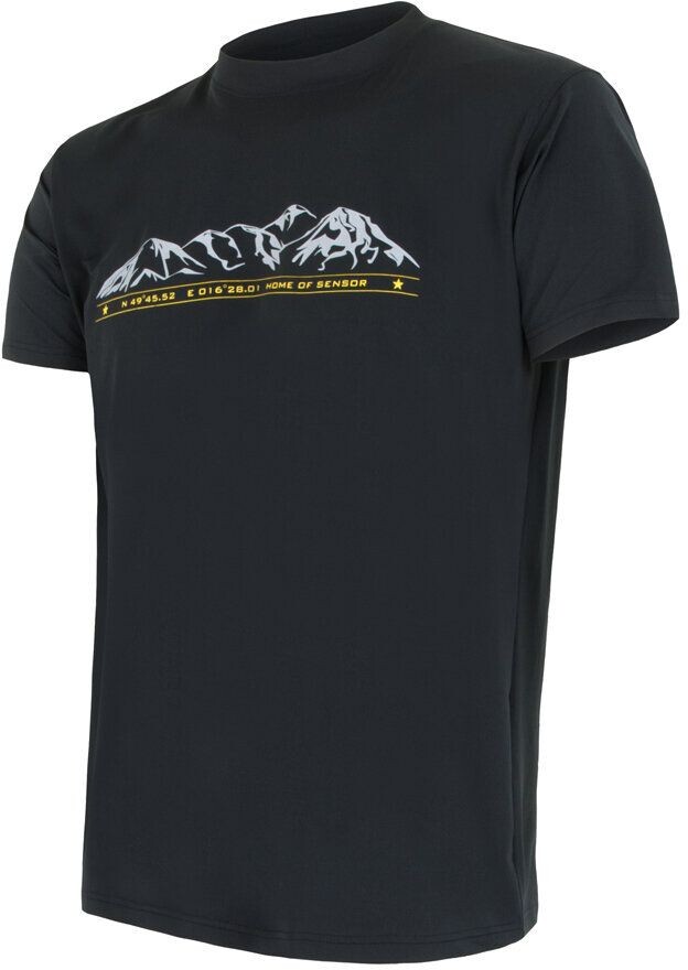 SENSOR COOLMAX TECH MOUNTAINS LIMITED pánske tričko kr.rukáv čierna Veľkosť: S