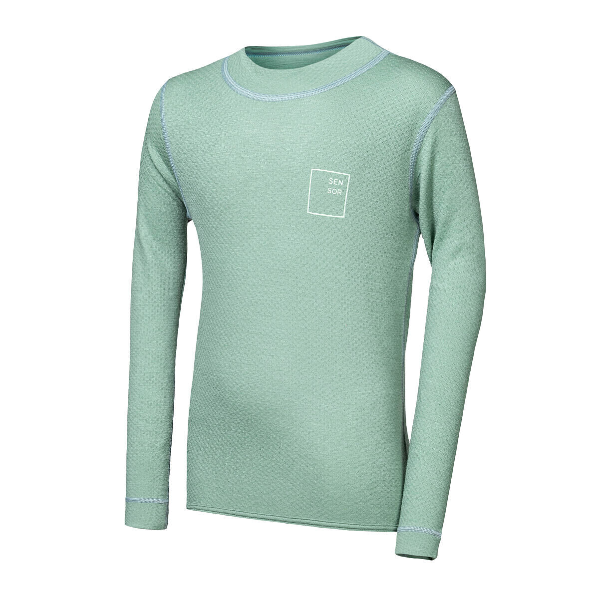 SENSOR MERINO DF LOGO UP juniorské tričko dl.rukáv basil green Veľkosť: 140