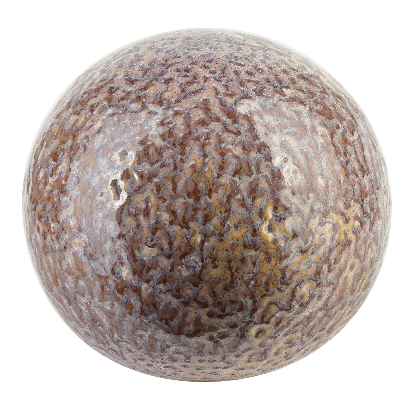 Keramická dekorativní koule Saggio Lemon 12 cm hnědá