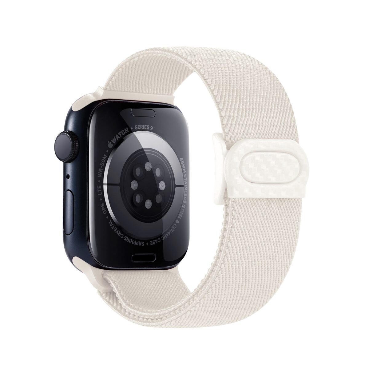 eses Nylonový elastický remínek pro Apple Watch - Bílý 42mm, 44mm, 45mm, 49mm