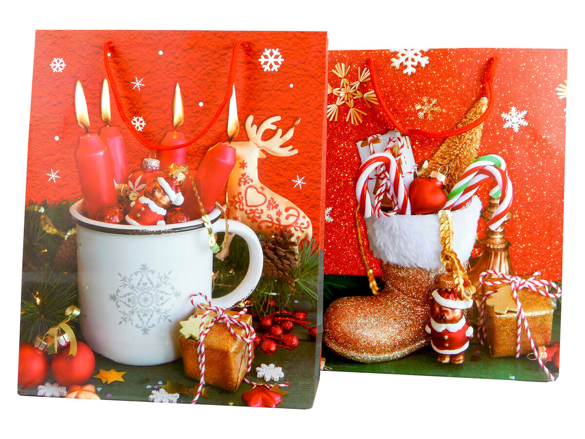 MAKRO - Taška vianočná 26x10x32cm rôzne motívy