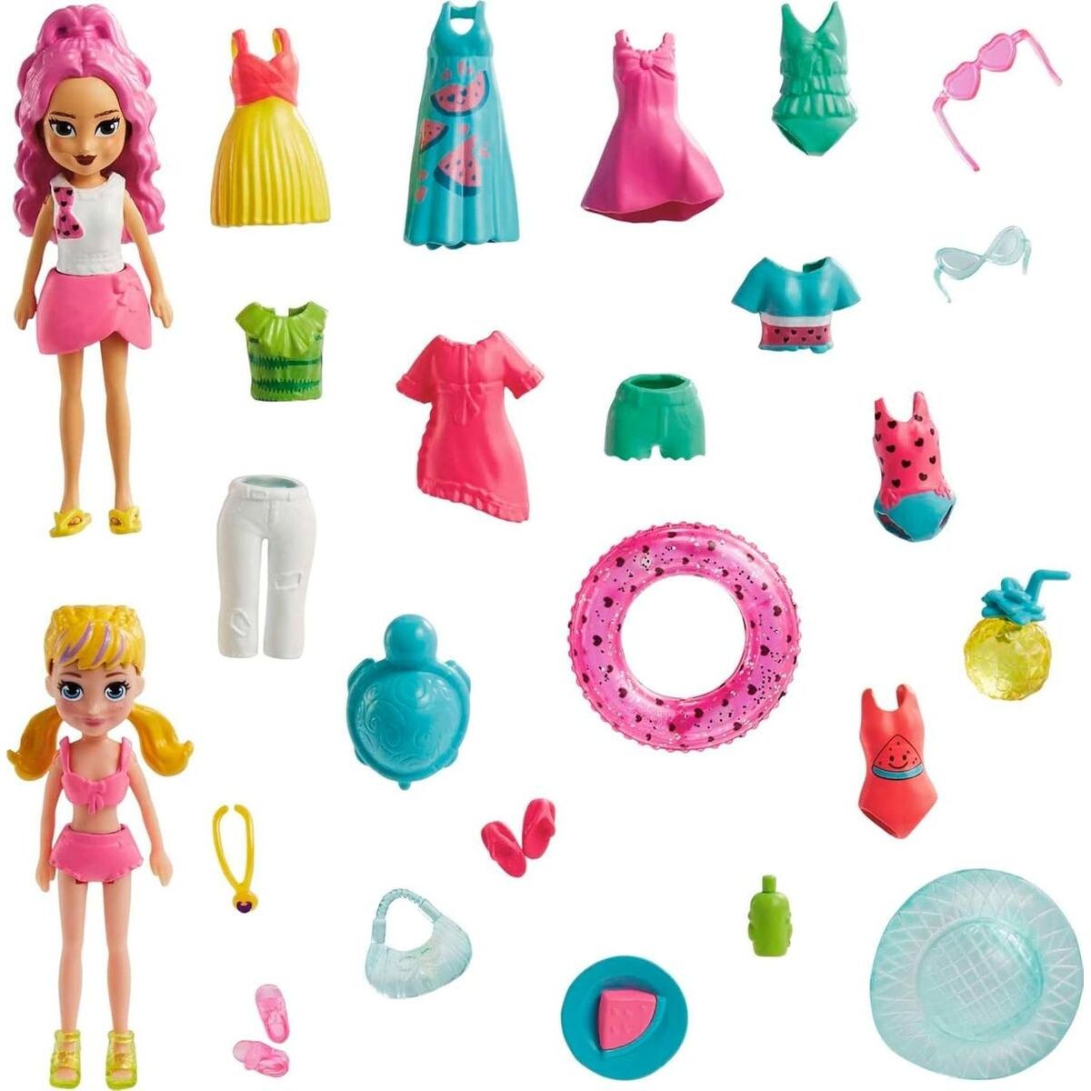 Mattel Polly Pocket veľká sada oblečkov a doplnkov bazén