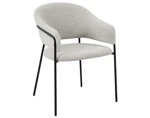 Jedálenská stolička Inga, šedo-béžová štruktúrovaná látka%