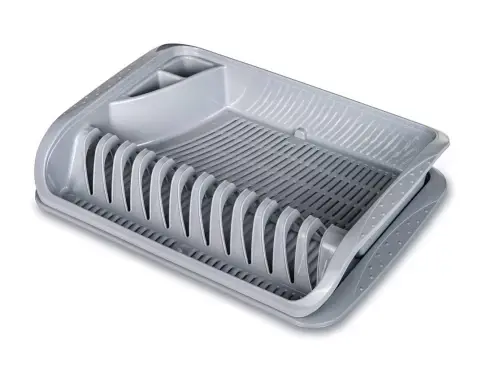 Odkvapkávač na riad 39,5x29,5 cm, šedý%