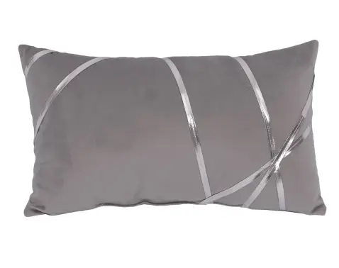Dekoračný vankúš Vanessa 30x50 cm, strieborný%