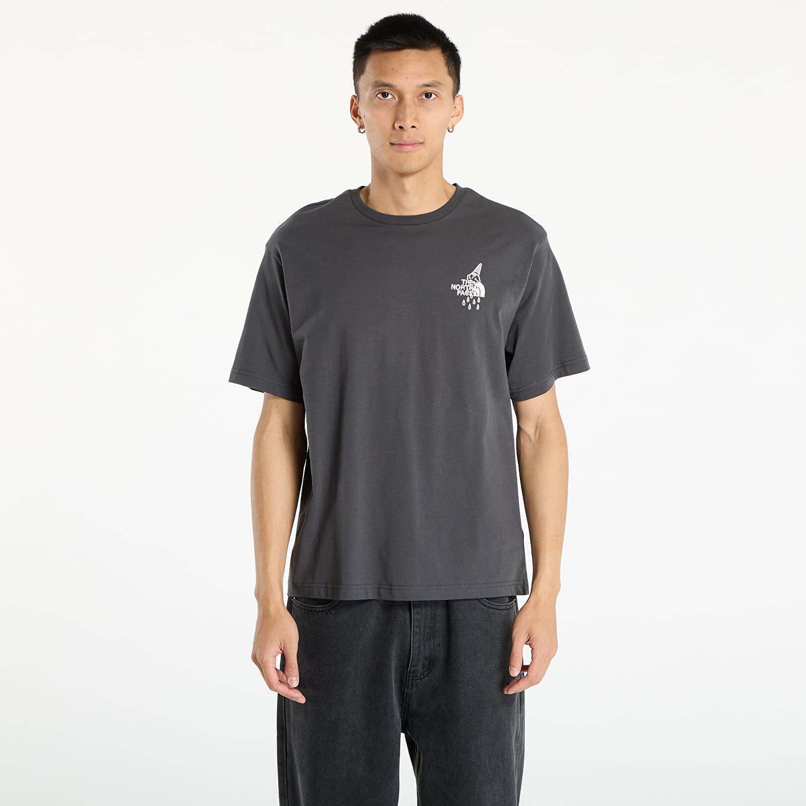 Tričko The North Face U Powder Days Relaxed S/S Tee Graphic UNISEX Asphalt Grey XL