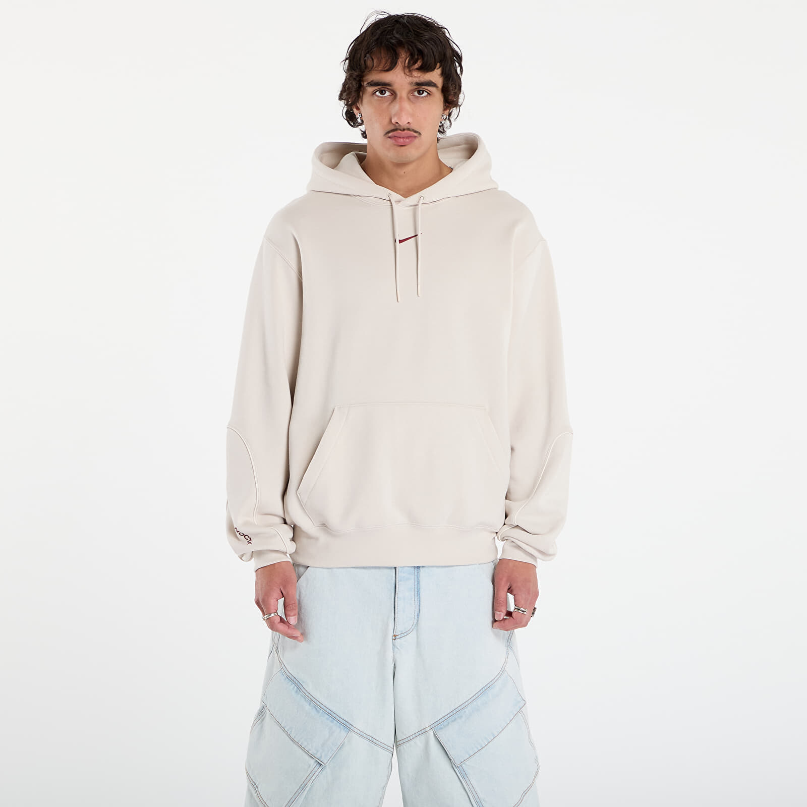 Mikina Nike x NOCTA Men's Fleece Hoodie Lt Orewood Brn/ Team Red M