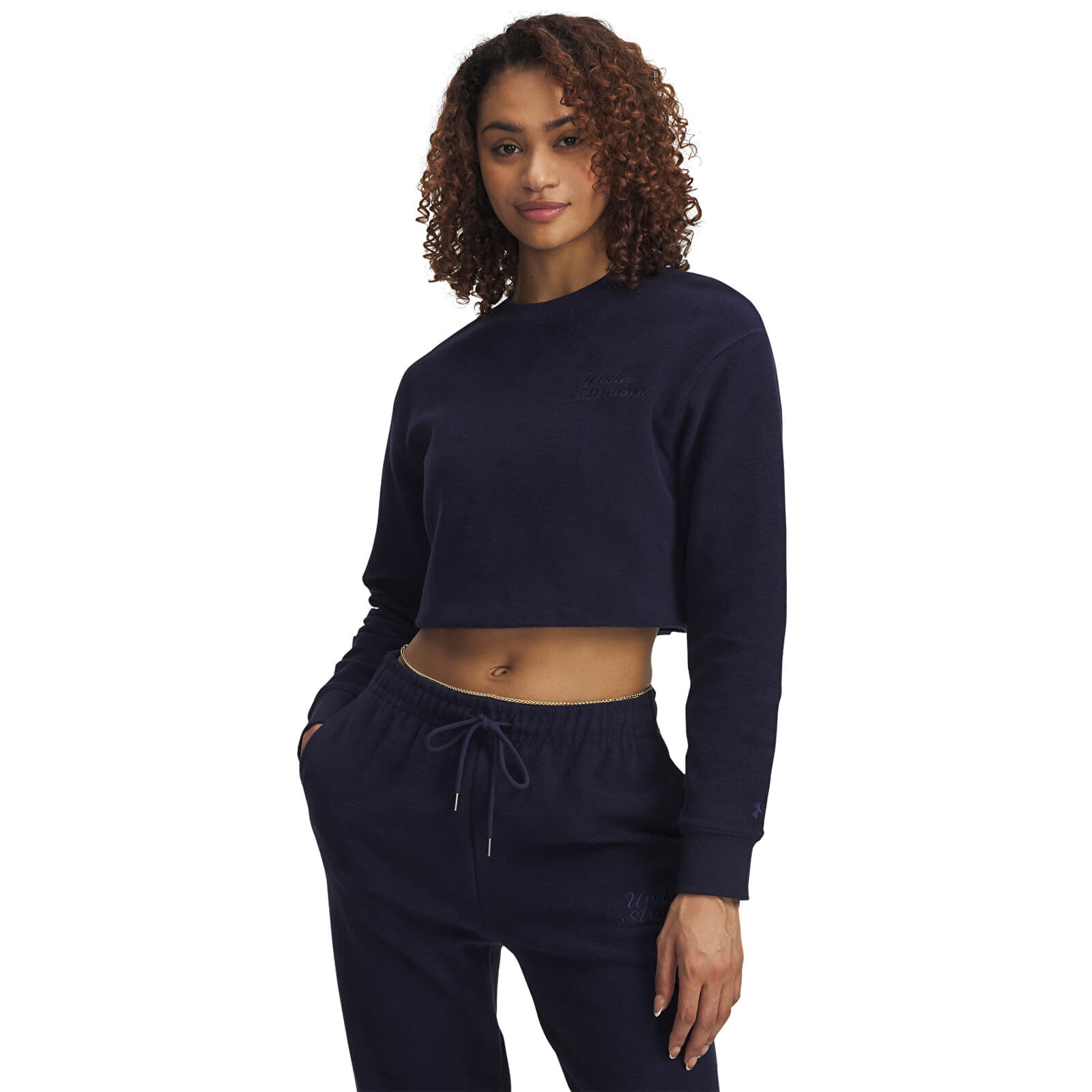 Mikina Under Armour Icon Terry Varsity Crew Blue L