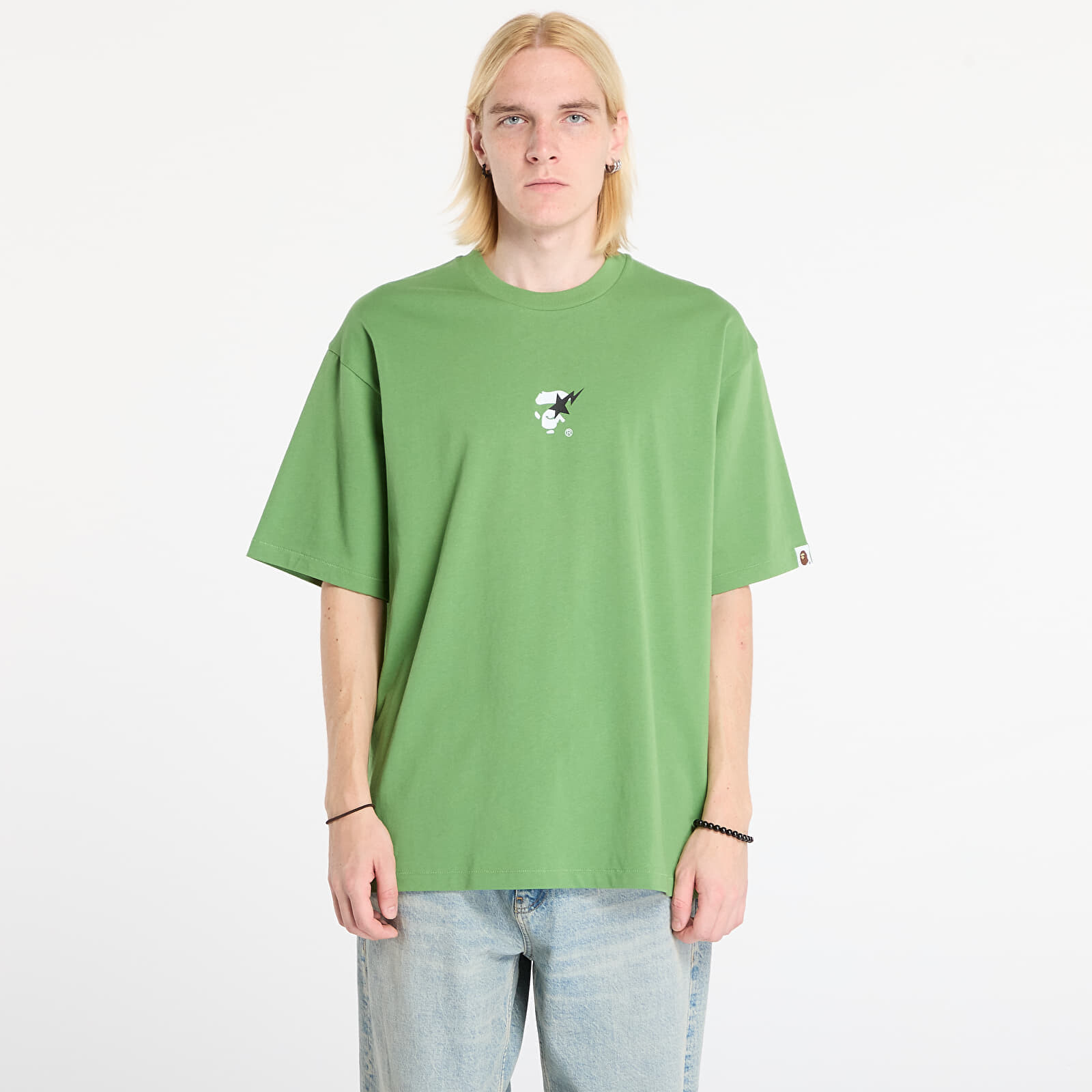 Tričko A BATHING APE Bape Sta Ape Face Relaxed Fit Tee Green M